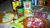 Kuskus s pleckem a zeleninou, ingredience...