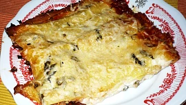 Lasagne s uzenou rybou