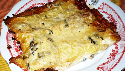 Lasagne s uzenou rybou