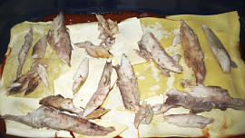 Lasagne s uzenou rybou