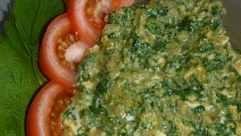 Míchaná vajíčka s kopřivami