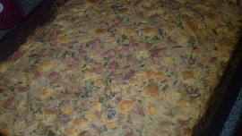 Nádivka z krůtí šunky, hub, rukoly  a sýra