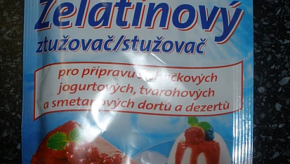 Řezy se želé, želatinový ztužovač
