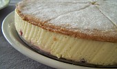 Tvarohovo-šlehačkový dort (detail celého dortu)