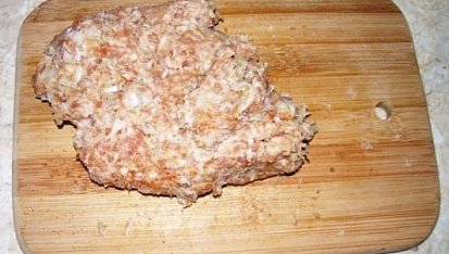 Válečky z mletého masa  s houbami, mleté maso