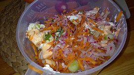 Zahradnická  barevná  pomazánka s vejci