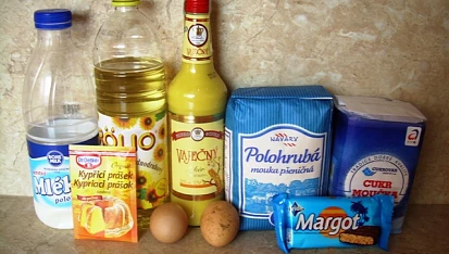 Buchta z margotky a vaječného koňaku, ingredience