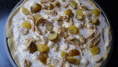 Campo Di Fiori (brambůrková pizza), za syrova