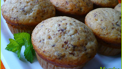 Čokoládovo-banánové muffiny