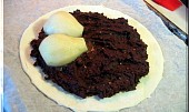 Čokoládovo-hruškový křehký koláč