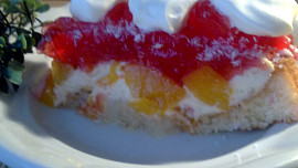 Fofr moučník  z  ovocného  kompotu  pro návštěvu