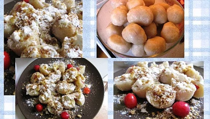 Jednoduché sladké plněné knedlíky (kule po valašsku), třešňové :-)