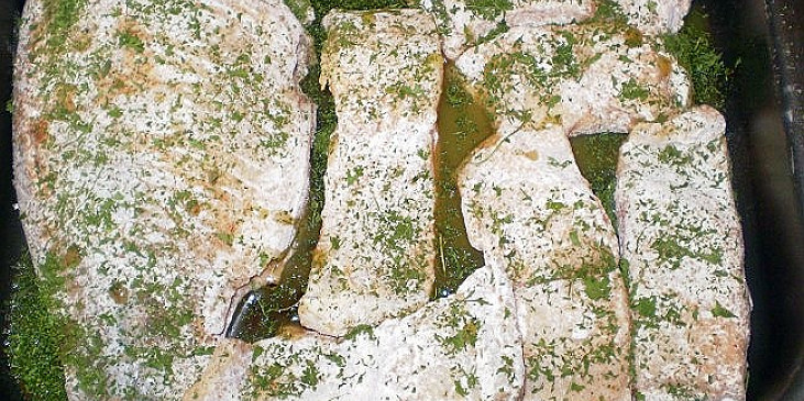Kadlíkova pečená rybička s brambůrkama