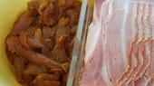 Krůtí masíčko v kabátku z anglické slaniny, Naložené krůtí maso v gyros koření a anglická slanina