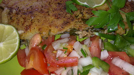 Lososové filety,  zapečené v  pikantní  sýrové  krustě