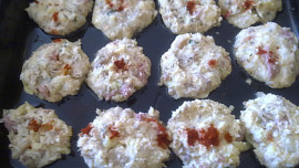 Malé  řízečky z leča, brambor a  z hlívy ústřičné