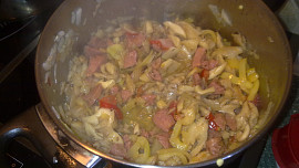 Malé  řízečky z leča, brambor a  z hlívy ústřičné