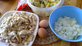 Malé  řízečky z leča, brambor a  z hlívy ústřičné