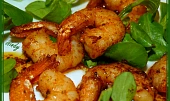 Marinované krevety Gambas na pánvičce