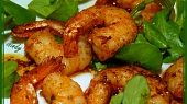 Marinované krevety Gambas na pánvičce