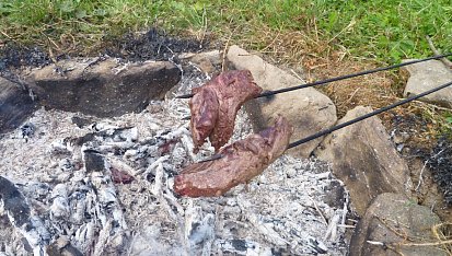 Maso na ohni (hanger/flap steak)