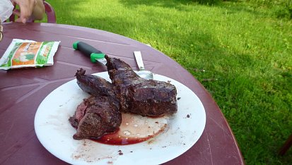 Maso na ohni (hanger/flap steak)