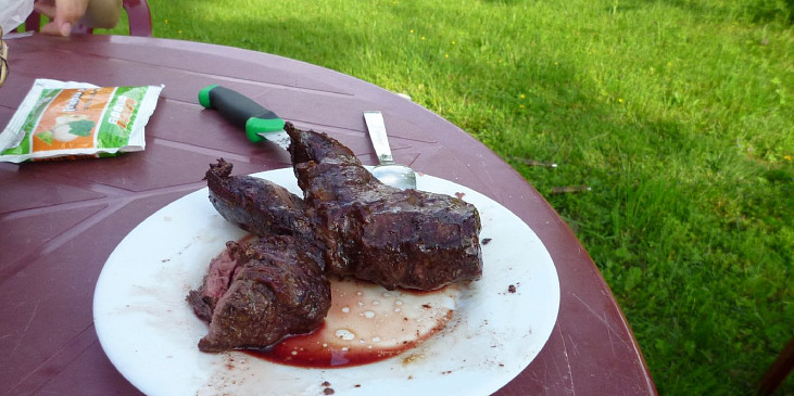 Maso na ohni (hanger/flap steak)