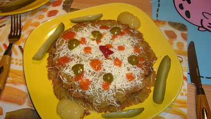 Plněná pečená bramborová placka