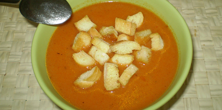 Rajská polévka se sýrovými bagetami (rajská polévka )