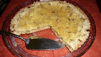 Rebarborový koláč s rumovým karamelem
