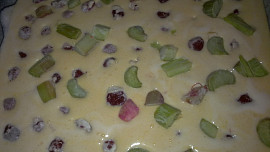 Šlehačková bublanina v  jahodovém  pudingovém županu