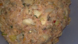 Špízy z mletého masa  s hlívou  ústřičnou