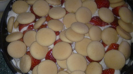 Studený řez s jahodami  aneb Ivanino  jahodové  Tiramisu