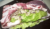 Vepřovy bůček plněný žampiony