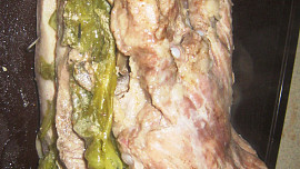 Vepřovy bůček plněný žampiony