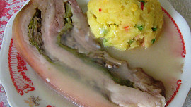 Vepřovy bůček plněný žampiony