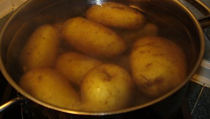 Zapékané brambory s tvarohem a sýrem