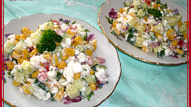 Cottage zeleninový salát