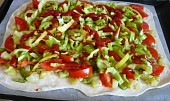 Cuketová pizza na listovém těstě