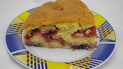 Křehký švestkový koláč (rychlý, snadný, bez vážení)