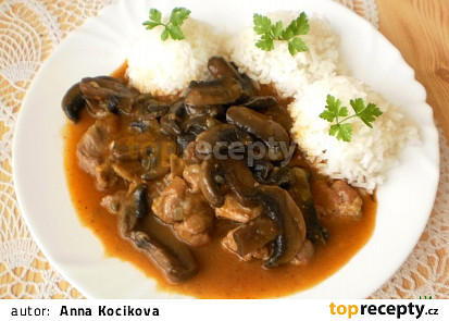 Krkovička na houbách