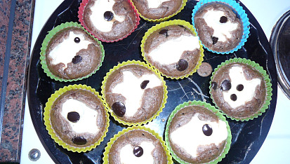 Muffiny - dietní, Tyto jsou bez marmelády s karobovými kousky