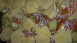 Pikantní kefty-šišky se zeleninou a sýrem