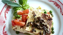 Polenta se zeleninou a tofu (zapečená)