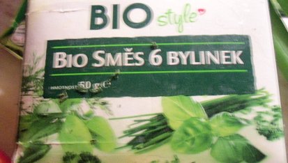 Polévka se směsí  6 bylinek  Bio a houbama-nevšední chuti, 6 bylinek BIO...