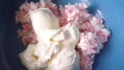 Surimi pomazánka (krabí tyčinky), Příprava