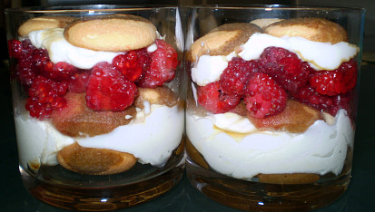 Tiramisu do skla, Tiramisu s malinami