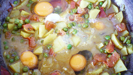 Vajíčkovo-hráškové kari