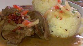 Vepřová játra ve feferonovo-hořčičné omáčče