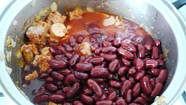 Chilli con carne bleskem